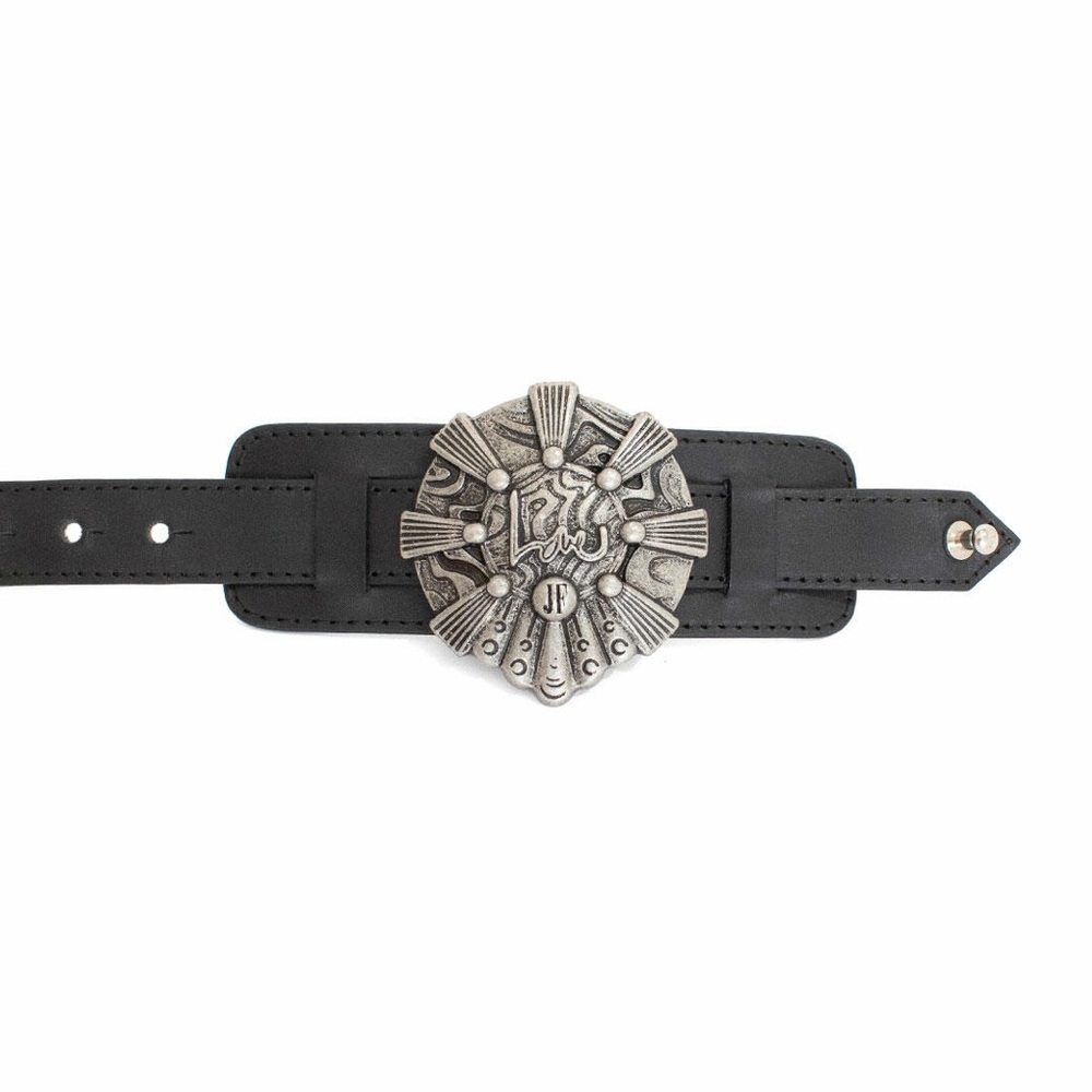 John Fluevog X Jimmie Hendrix Black bracelet with Silver Buckle